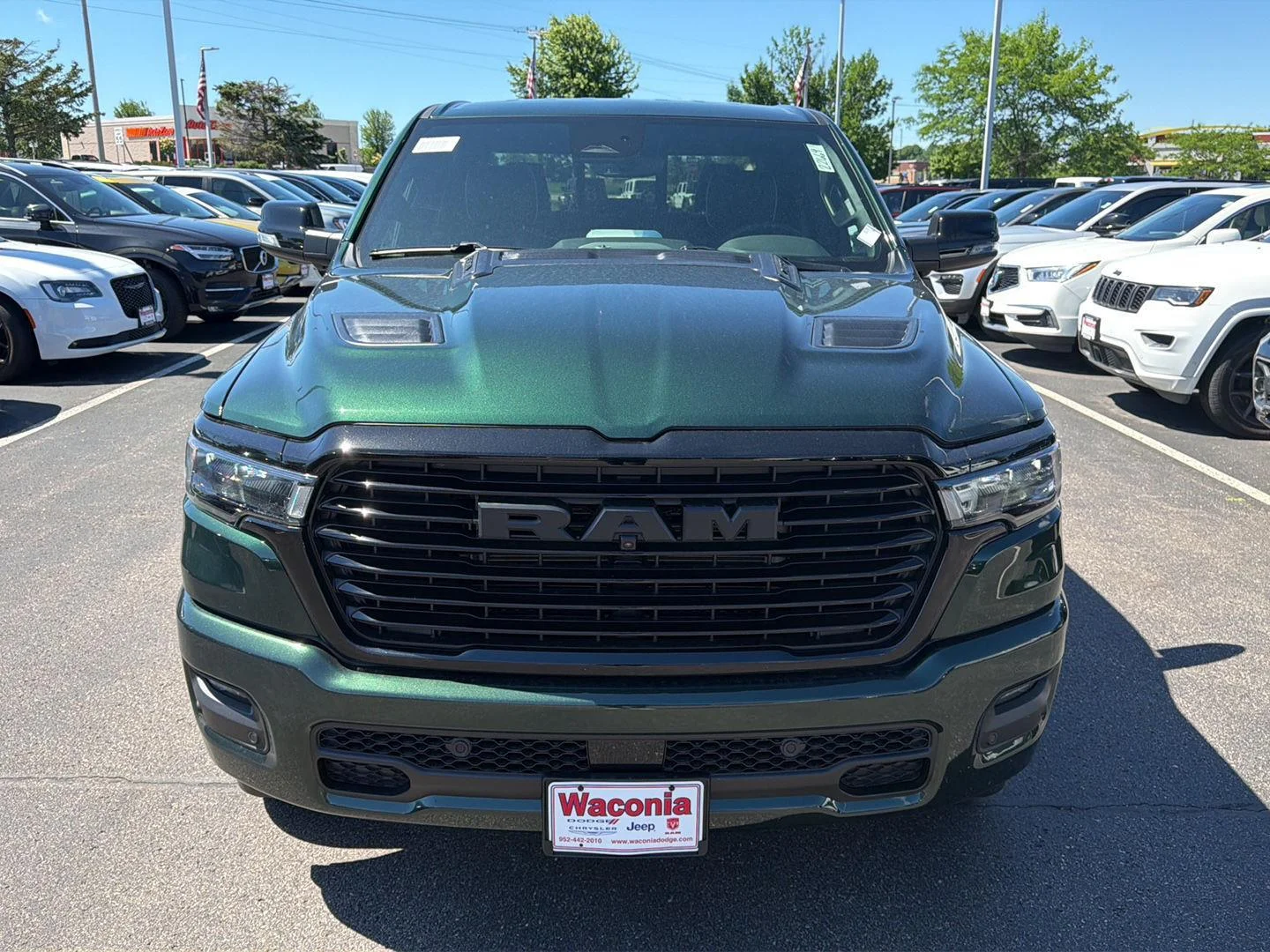 New 2026 Serrano-Green Metallic Exterior Paint RAM Laramie image 3