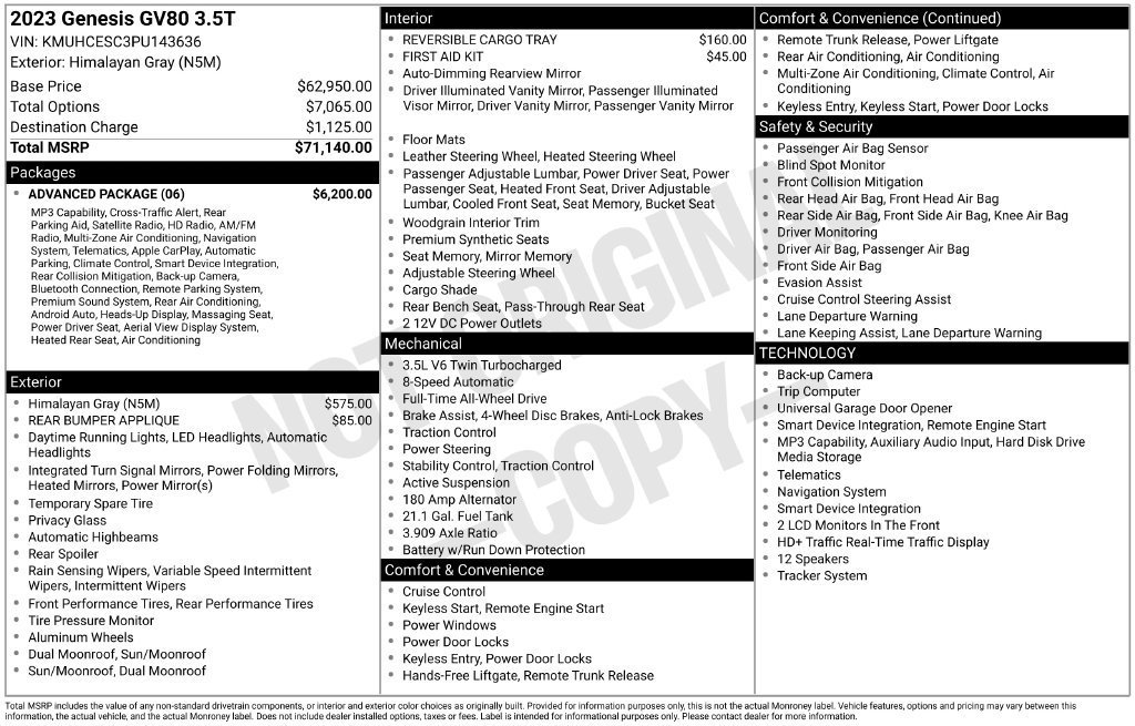 Certified Used 2023 Gray Genesis 3.5T image 13