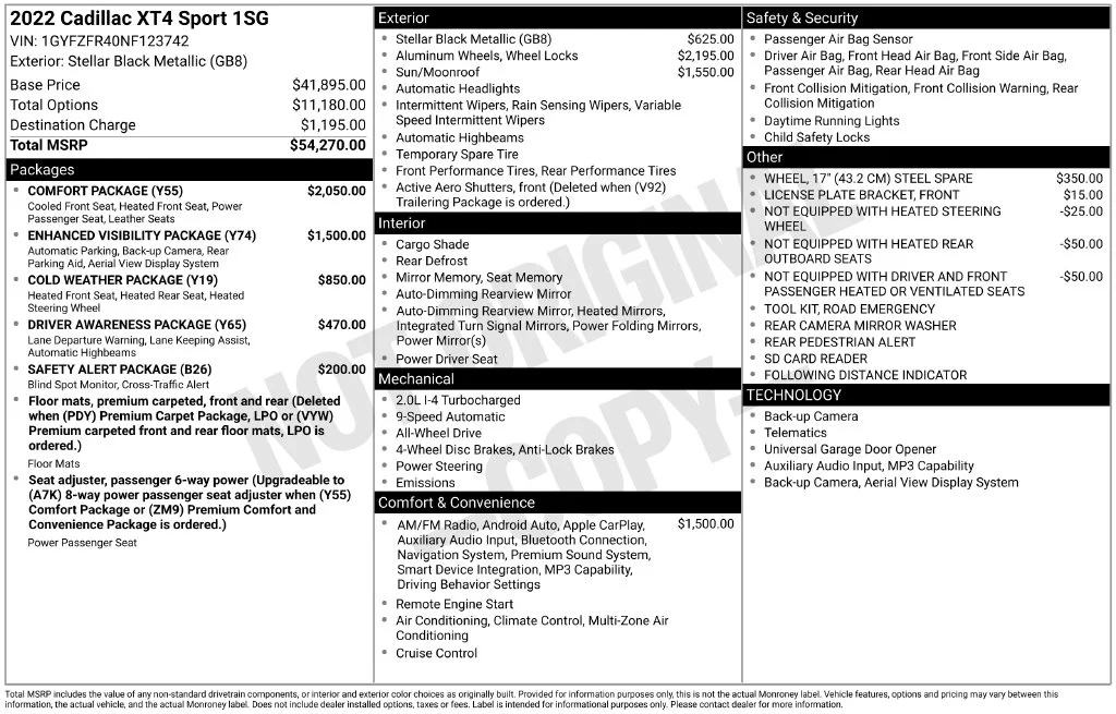 Certified Used 2022 Black Cadillac Sport image 45