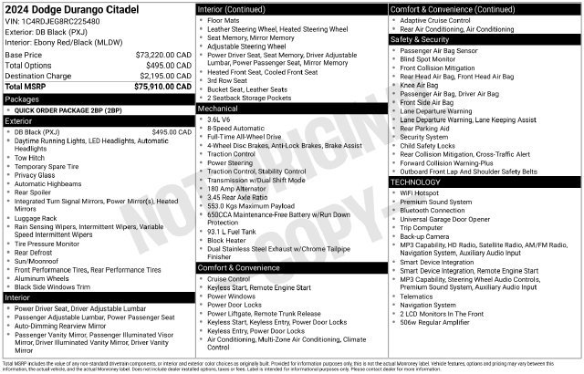 Used 2024 Black Dodge Citadel image 29