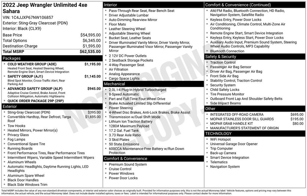 Used 2022 Gray Jeep Unlimited Sahara 4xe image 22