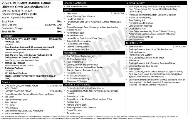 Used 2026 Sterling Metallic GMC Denali Ultimate image 1
