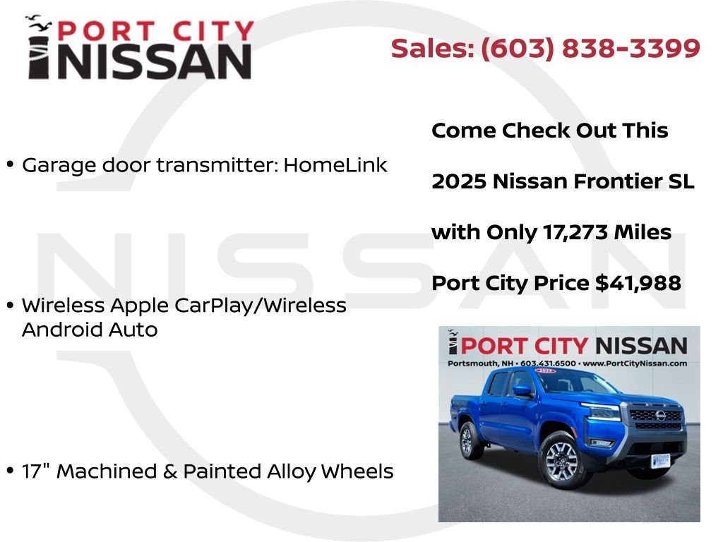 Used 2025 Bluestone Pearl Nissan SL v6 w/LEATHER, SUNROOF & FENDER AUDIO image 27