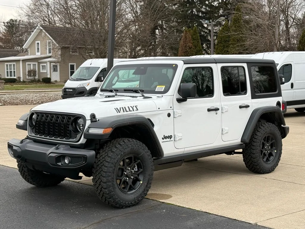 New 2026 Bright White Clear-Coat Exterior Paint Jeep Willys image 3