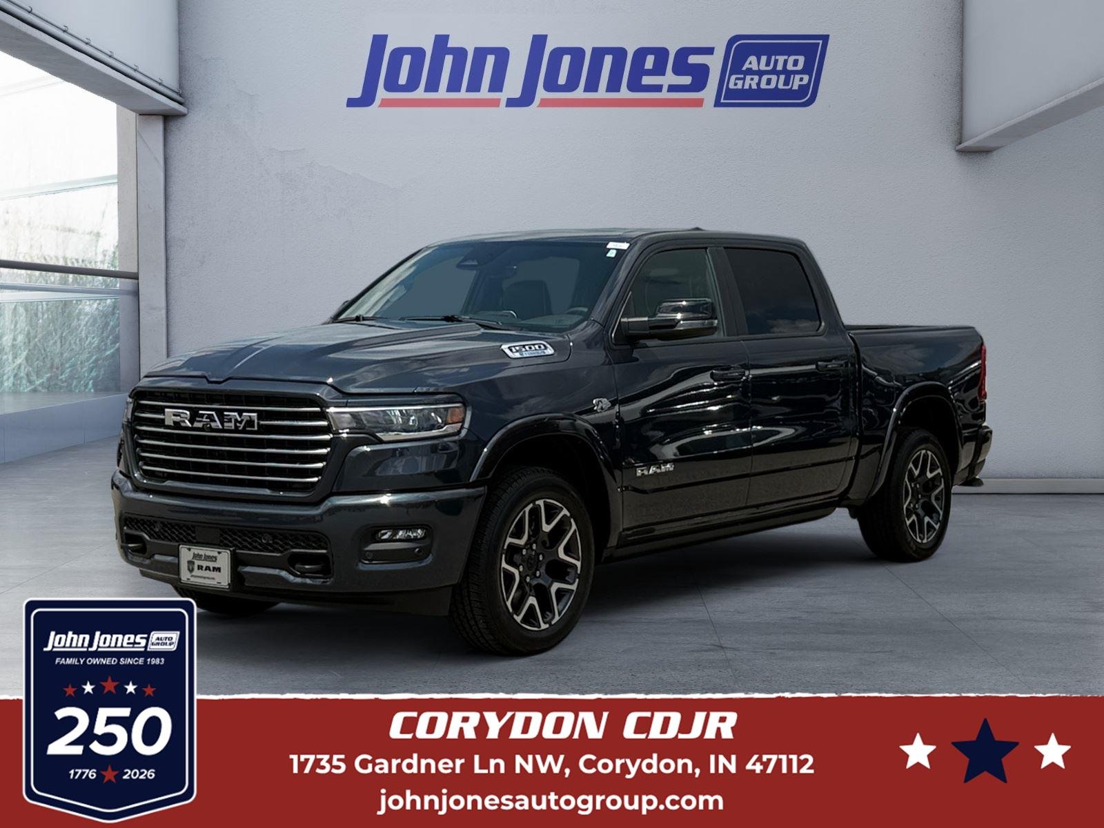 New 2026 Forged Blue Metallic Exterior Paint RAM Laramie image 1