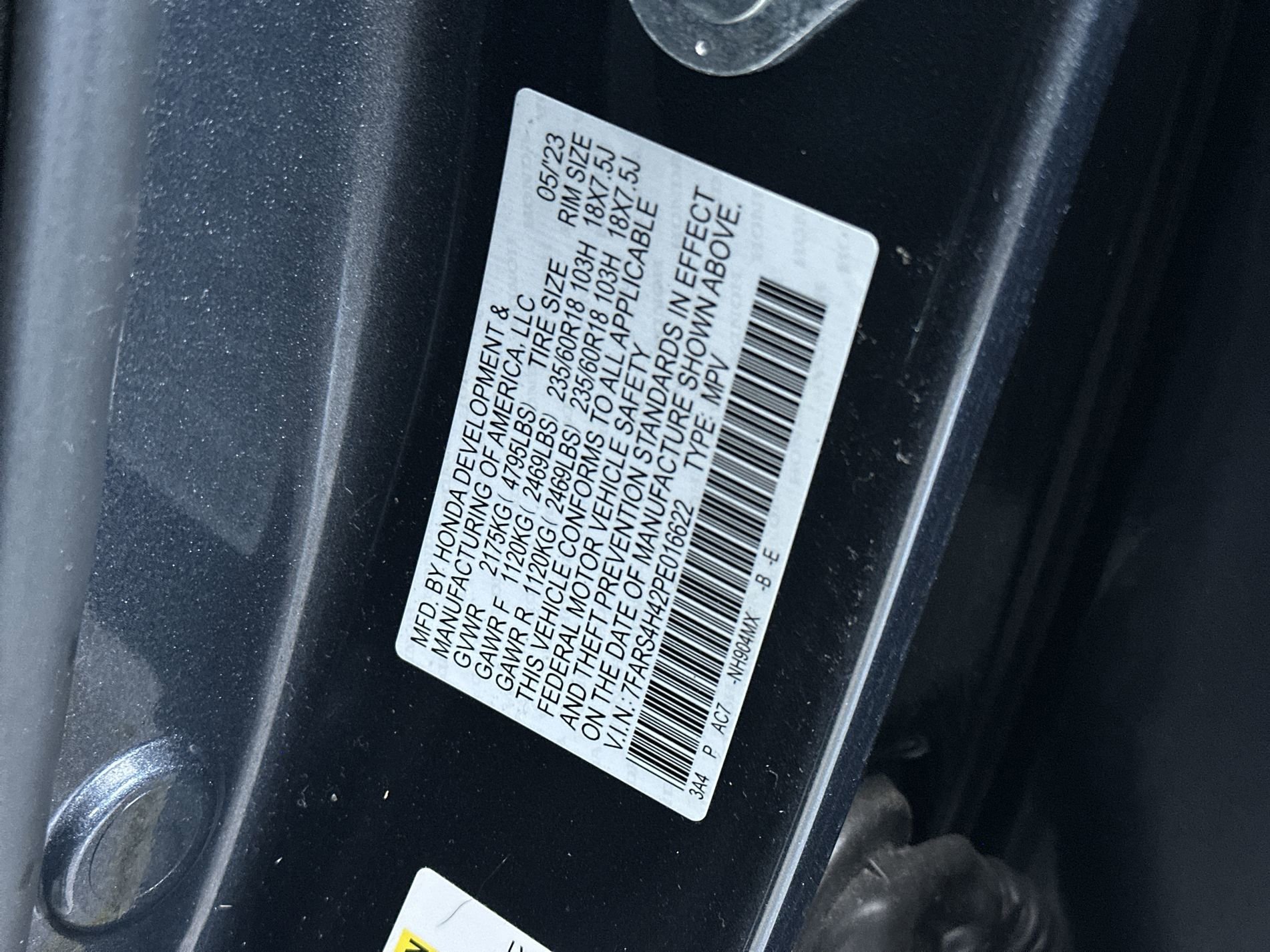 Used 2023 Meteorite Gray Metallic Honda EX image 13