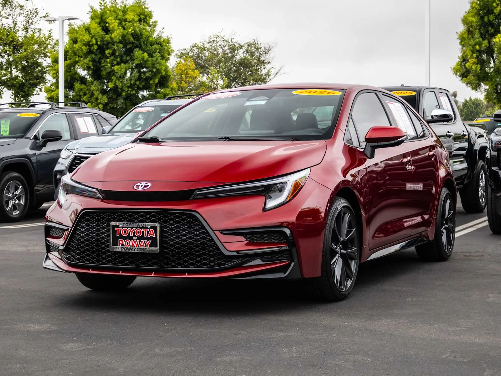 Certified Used 2026 Ruby Flare Pearl Toyota Hybrid SE image 3