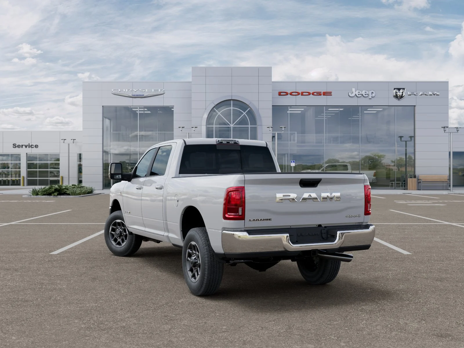 New 2026 Bright White Clear-Coat Exterior Paint RAM Laramie image 3