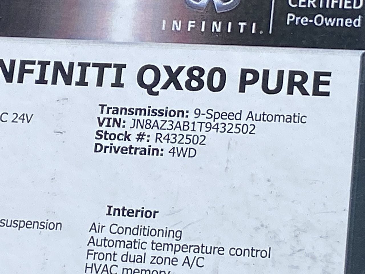 Certified Used 2026 Radiant White INFINITI PURE image 36