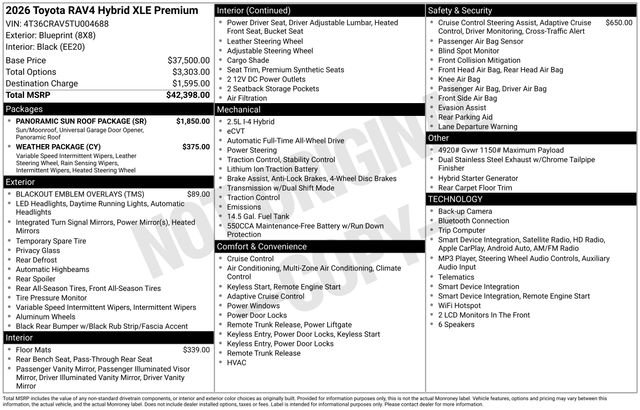 New 2026 Blueprint Toyota  XLE Premium image 32