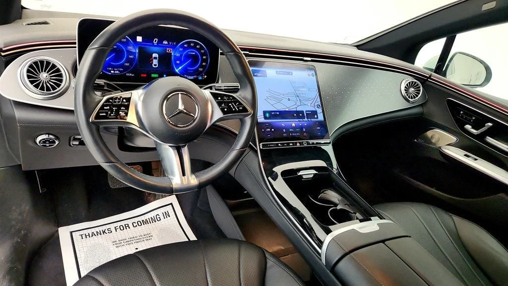 Used 2023 Polar White Mercedes-Benz EQE 350 4MATIC®+ Sedan w/ Driver Assistance & DIGITAL LIGHT image 12
