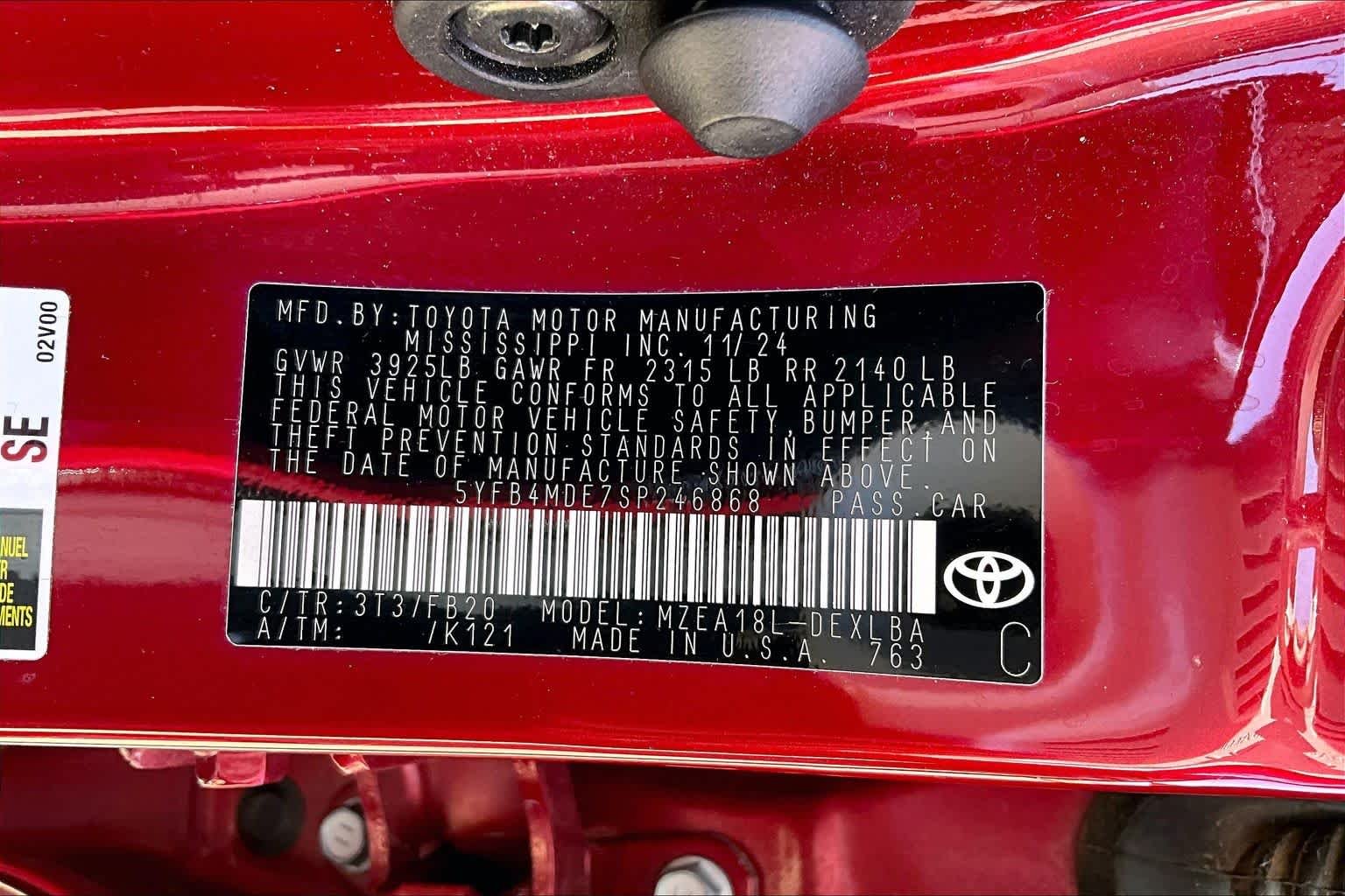 Certified Used 2025 Ruby Flare Pearl Toyota LE image 34