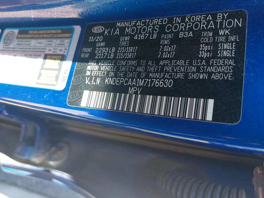 Used 2021 Blue Kia LX image 33