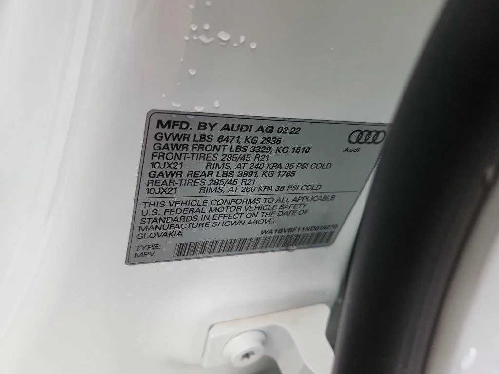 Used 2022 Carrara White Audi Premium Plus image 18