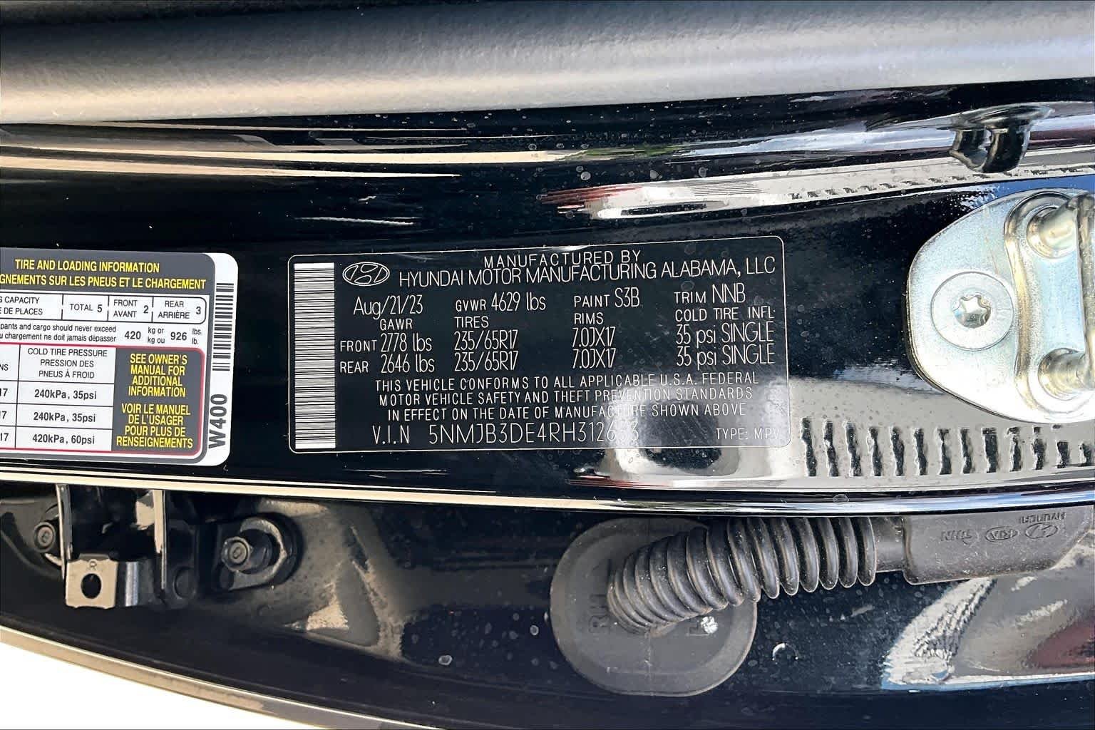 Used 2024 Black Pearl Hyundai SEL image 37