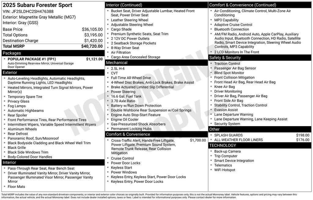 Used 2025 Gray Subaru Sport image 26