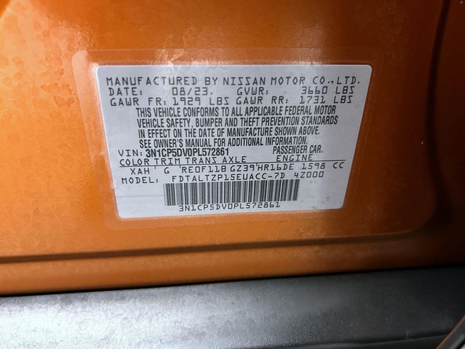 Used 2023 Orange Nissan SR image 25