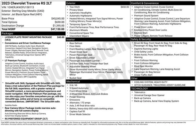 Certified Used 2023 Sterling Gray Metallic Chevrolet RS image 32