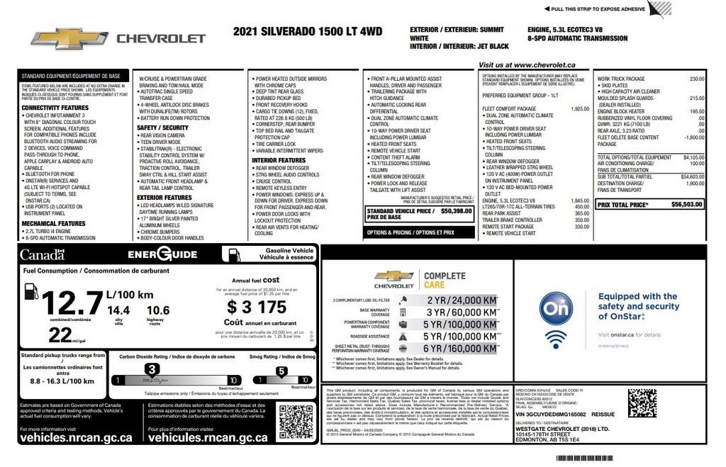 Used 2021 White Chevrolet LT image 3