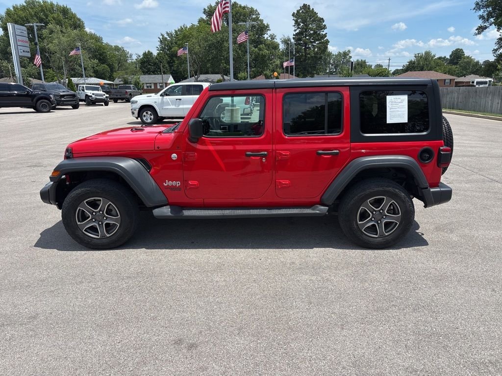 Certified Used 2018 Red Jeep Unlimited Sport S image 2