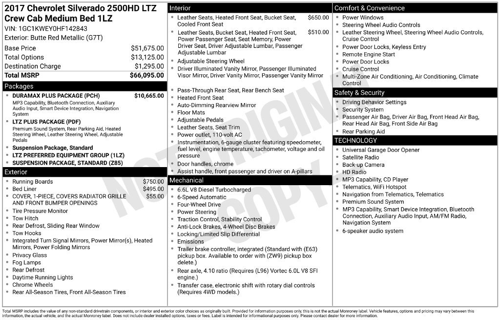 Used 2017 Red Metallic Chevrolet LTZ image 2
