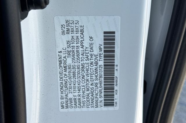 Certified Used 2026 Platinum White Pearl Honda EX-L image 34