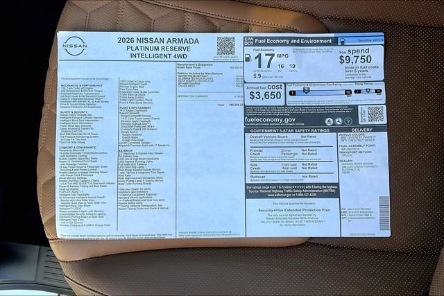 New 2026 Nissan Armada Platinum Reserve 4D Sport Utility