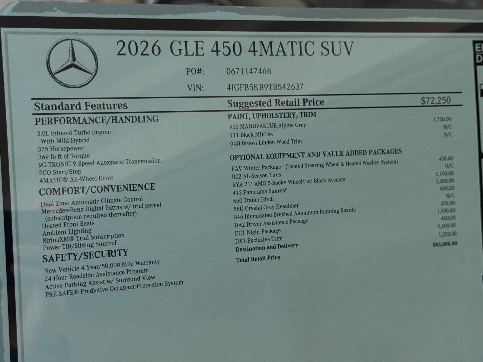 New 2026 MANUFAKTUR Alpine Grey Mercedes-Benz GLE 450 image 24