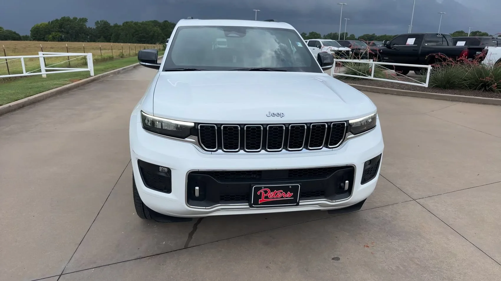 Used 2022 Bright White Clearcoat Jeep Overland image 3