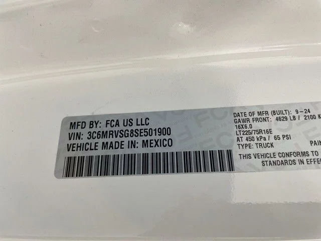 New 2025 Bright White Clear-Coat Exterior Paint RAM Super High Roof image 37