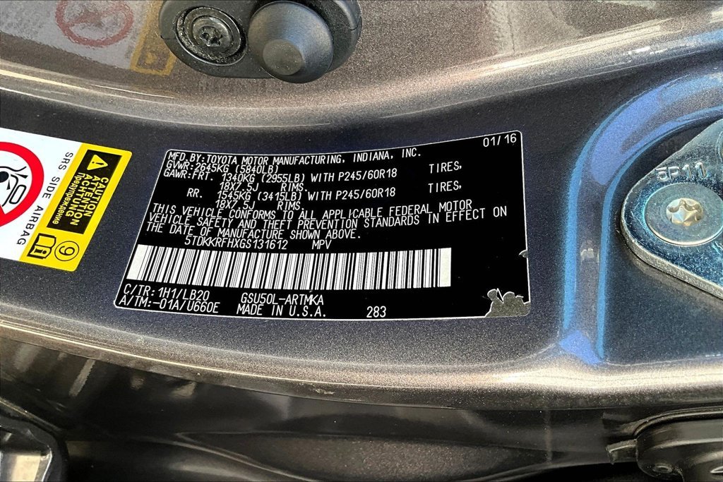 Used 2016 Gray Toyota XLE V6 image 20
