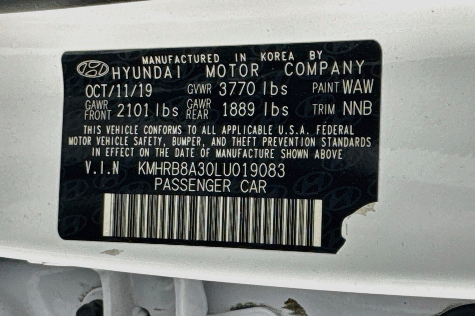 Used 2020 Ceramic White Hyundai SE image 29