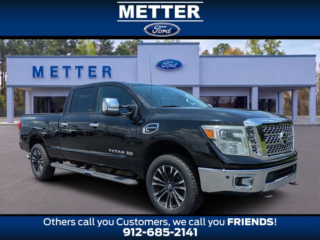 Black 2016 Nissan Titan Pickup Truck Four-Wheel Drive 