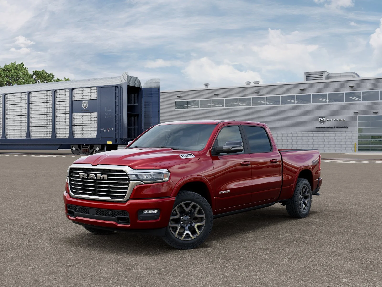 New 2026 Molten Red Pearl-Coat Exterior Paint RAM LARAMIE image 1