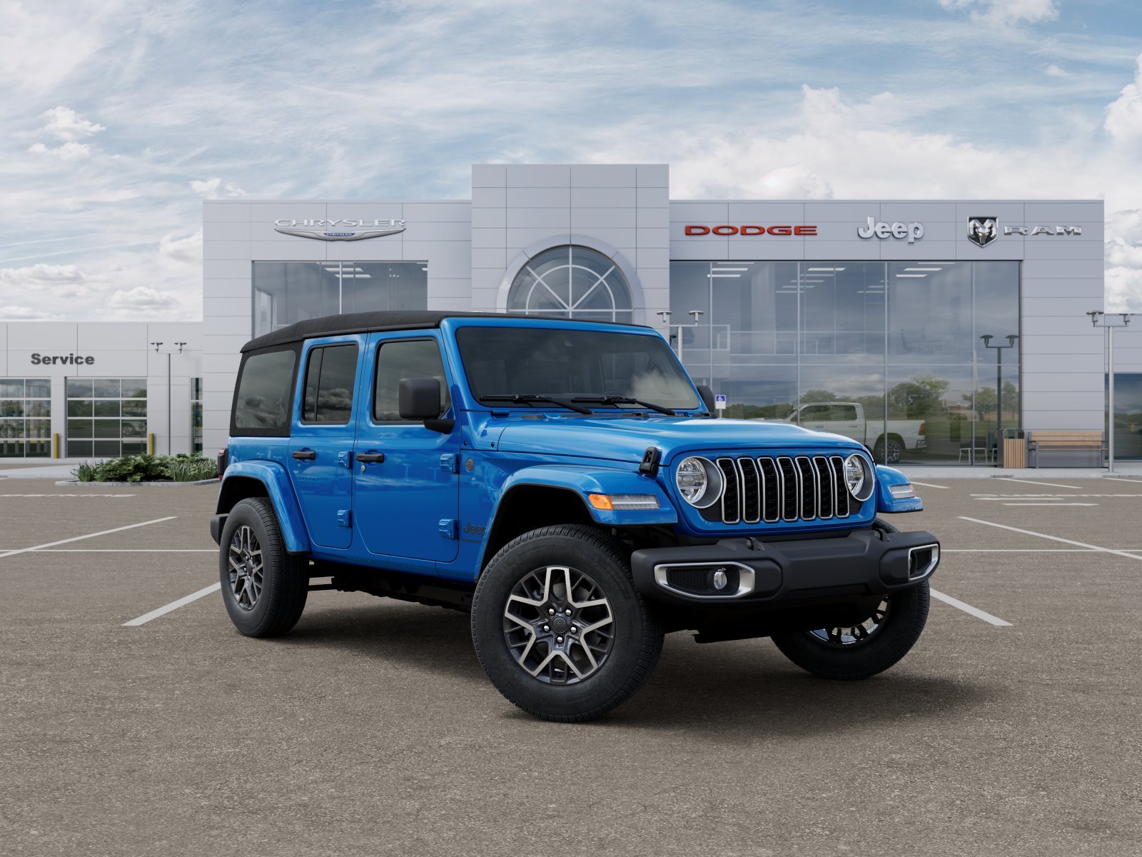 New 2025 Hydro Blue Pearl-Coat Exterior Paint Jeep Sahara image 25