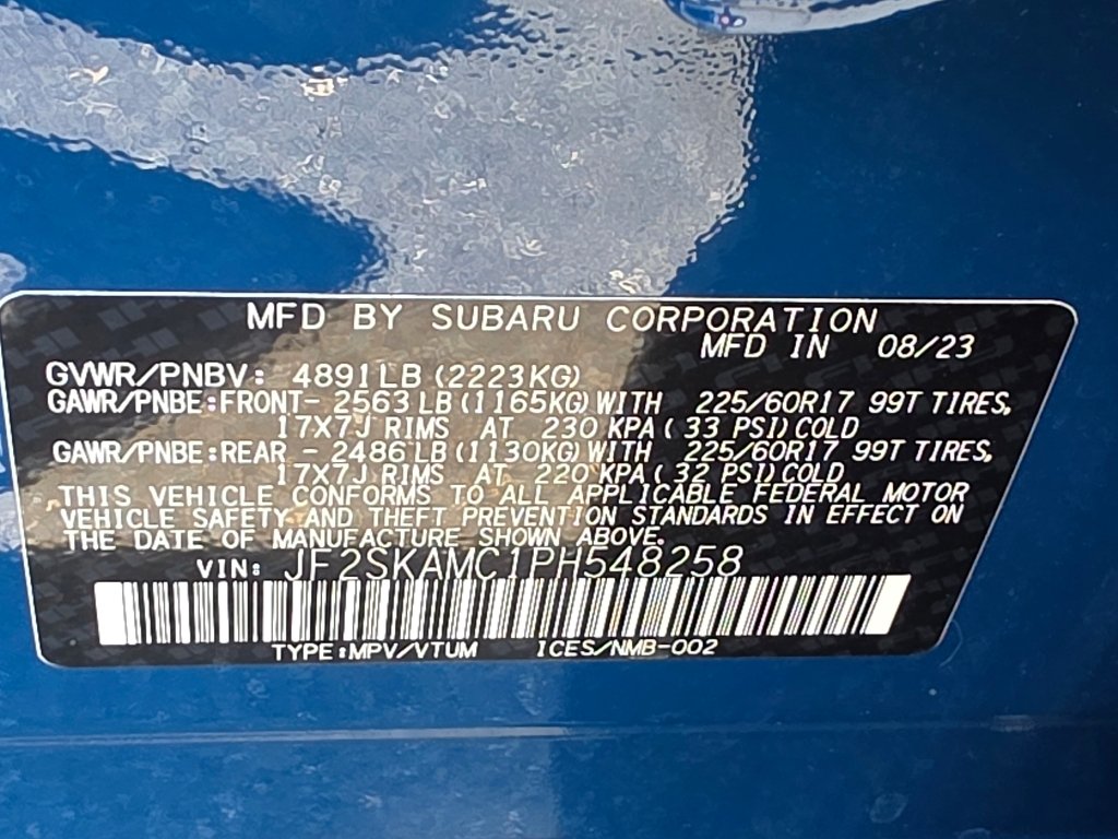 Certified Used 2023 Geyser Blue Pearl Subaru Wilderness image 38
