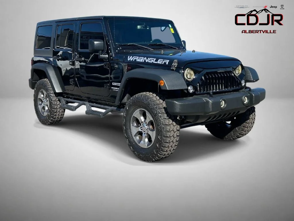 Used 2018 Black Jeep Unlimited Sport image 1