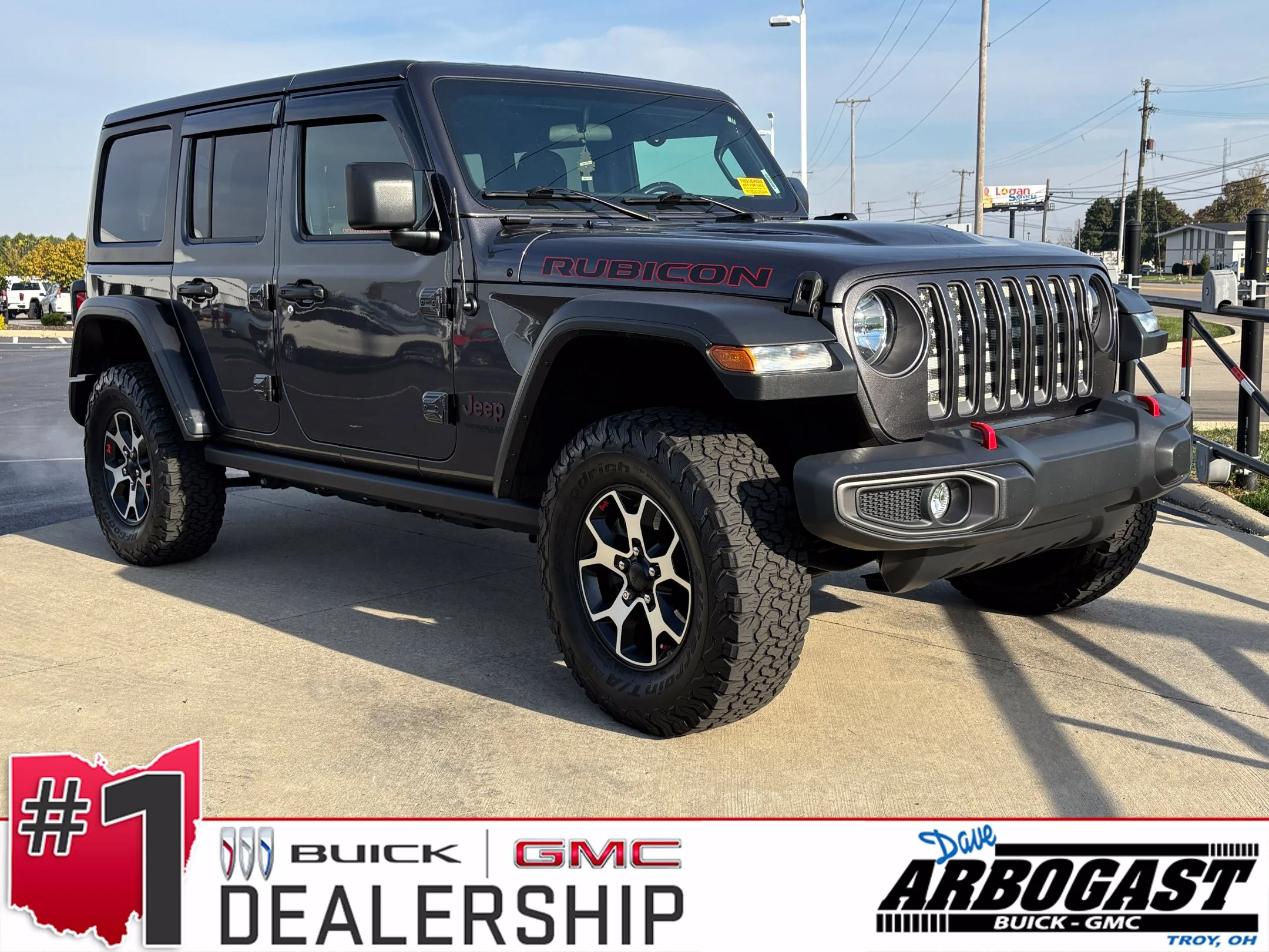 Used 2020 Granite Crystal Metallic Clearcoat Jeep Unlimited Rubicon image 1