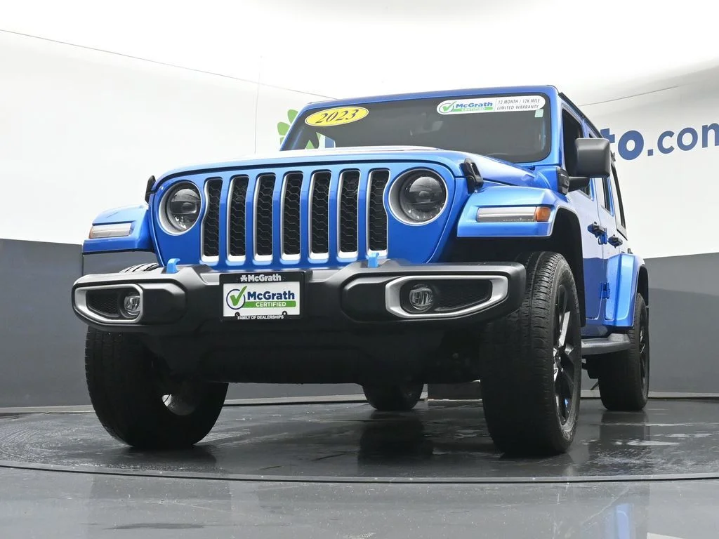 Certified Used 2023 Blue Jeep Sahara 4xe image 8