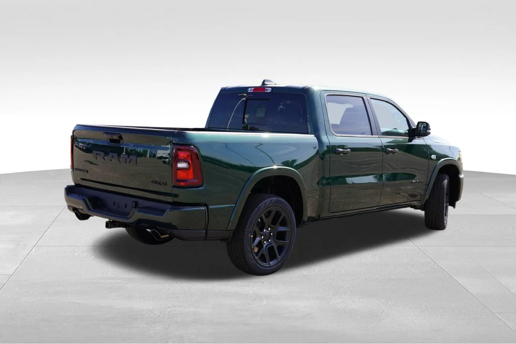 New 2026 Serrano-Green Metallic Exterior Paint RAM Laramie image 3