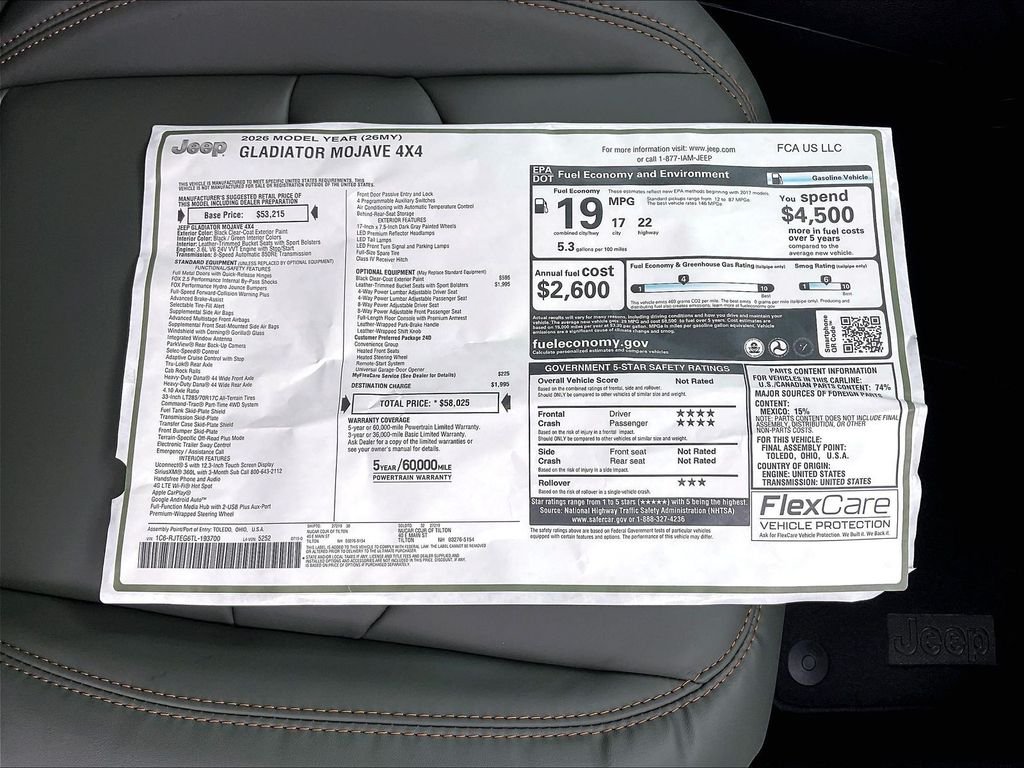 New 2026 Black Clearcoat Jeep Mojave image 15
