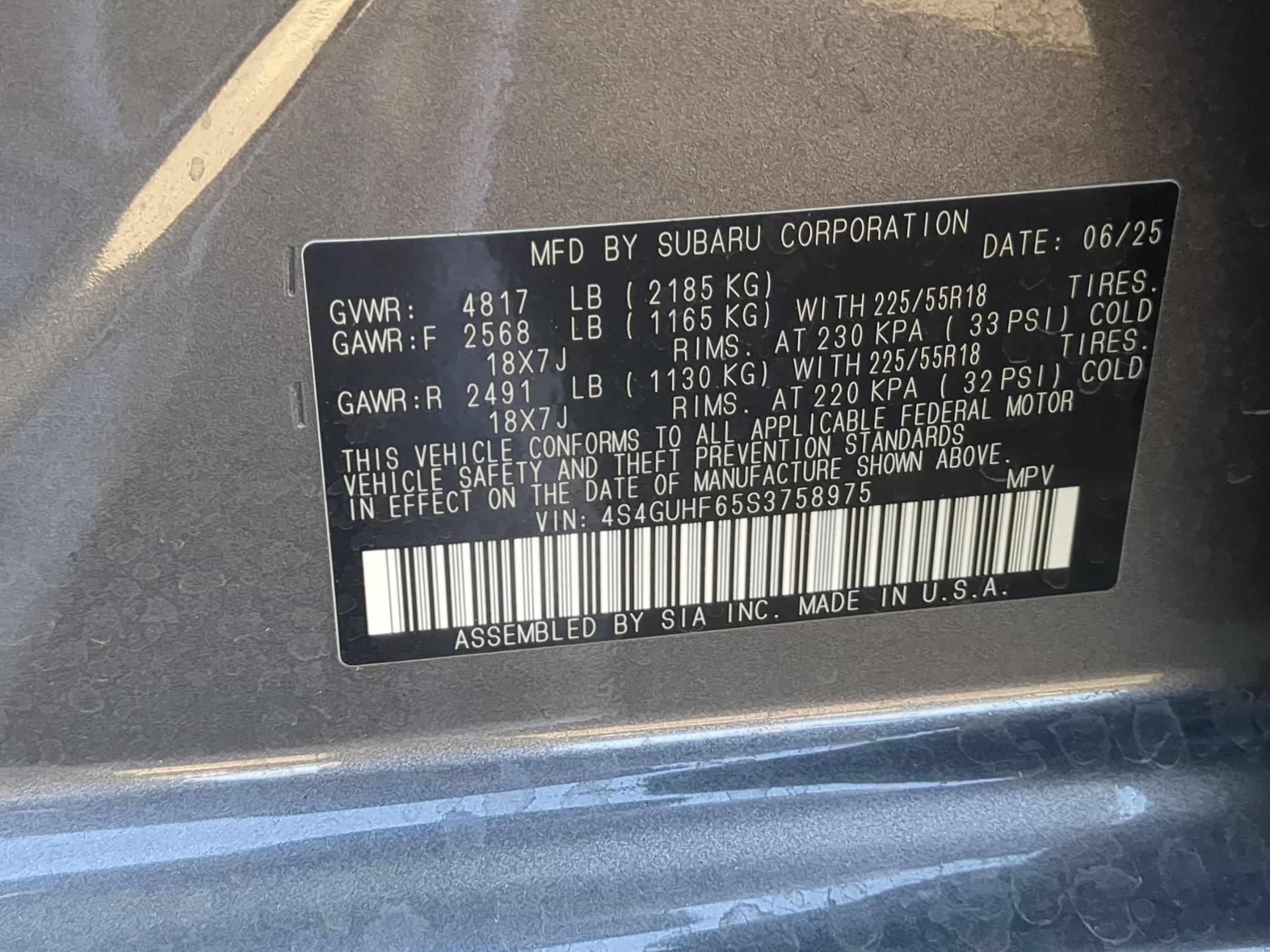 Certified Used 2025 Magnetite Gray Metallic Subaru Sport image 30