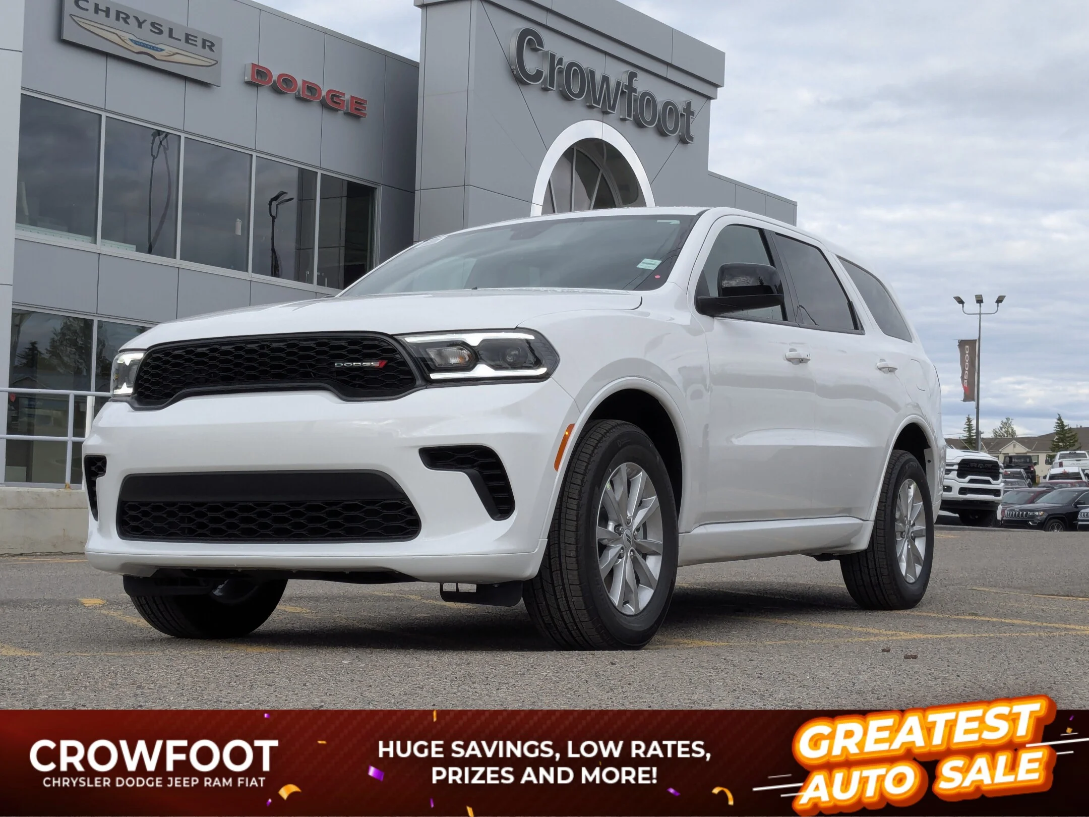 New 2026 White Dodge SXT - - 18 Alum Wheels - Michelin All-Season Tires - Remote Start - Heated Steering Wheel & More! image 1