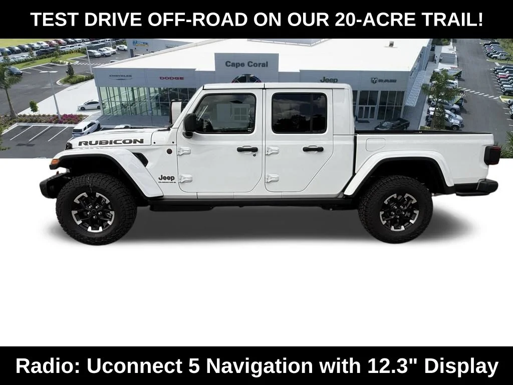 New 2026 Bright White Clear-Coat Exterior Paint Jeep Rubicon X image 8