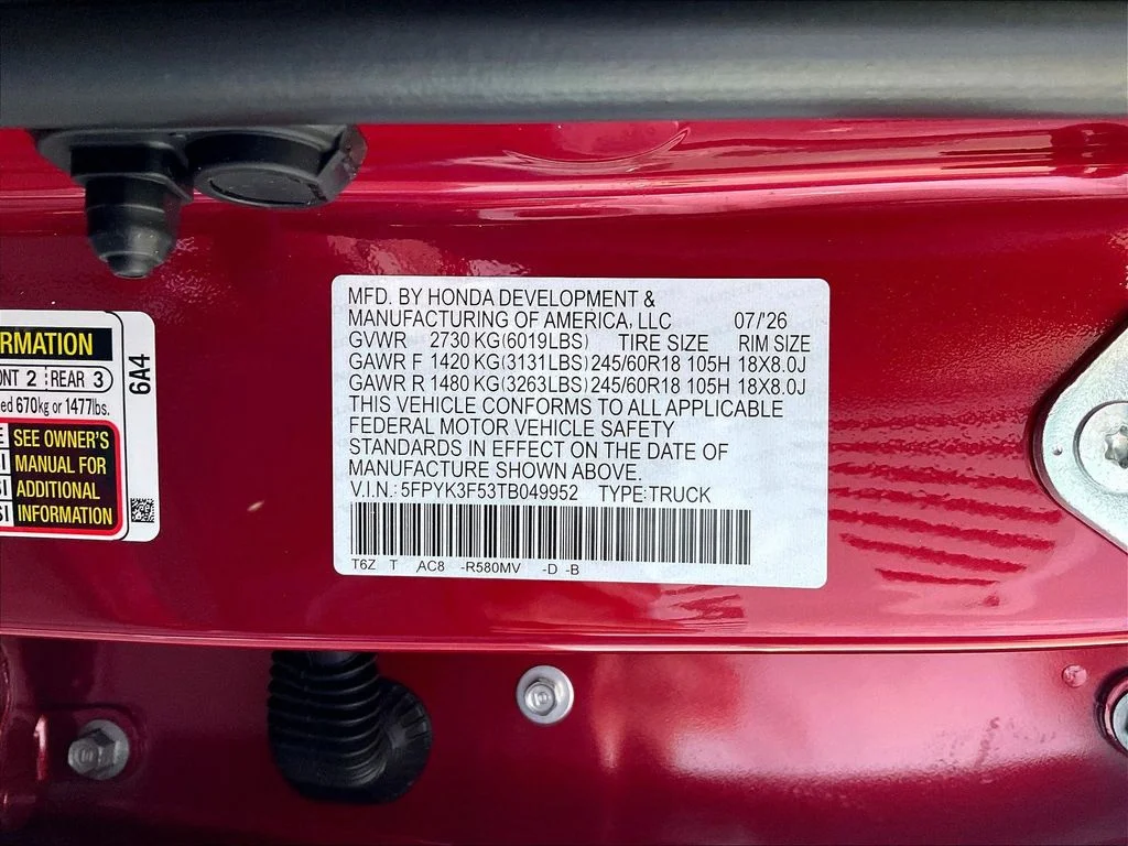 New 2026 Radiant Red Metallic II Honda RTL image 23