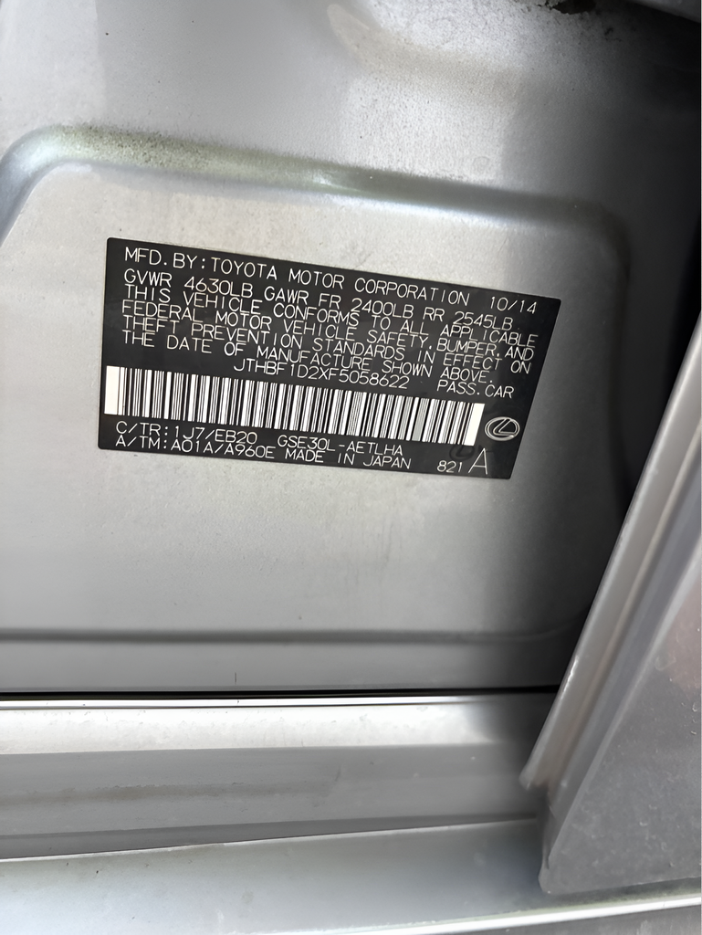 Used 2015 Silver Lexus 250 image 41