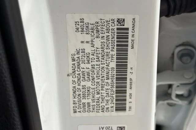 Certified Used 2025 Platinum White Pearl Honda Sport image 36