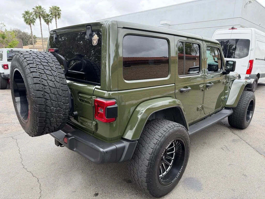 Used 2021 Green Jeep Unlimited Sahara 4xe image 13