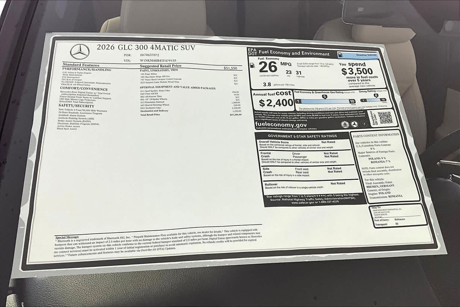 New 2026 Polar White Mercedes-Benz GLC 300 image 18