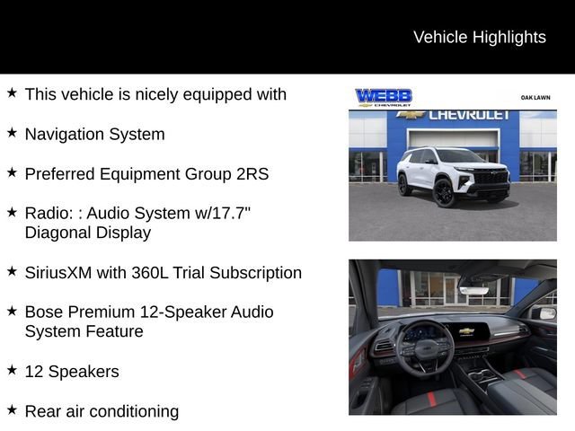 New 2026 Polar White Tricoat Chevrolet RS image 4